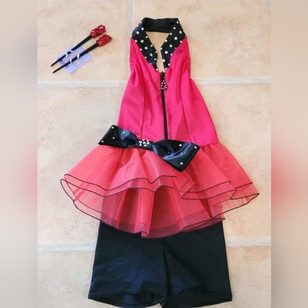 Red and Black Dance Costume